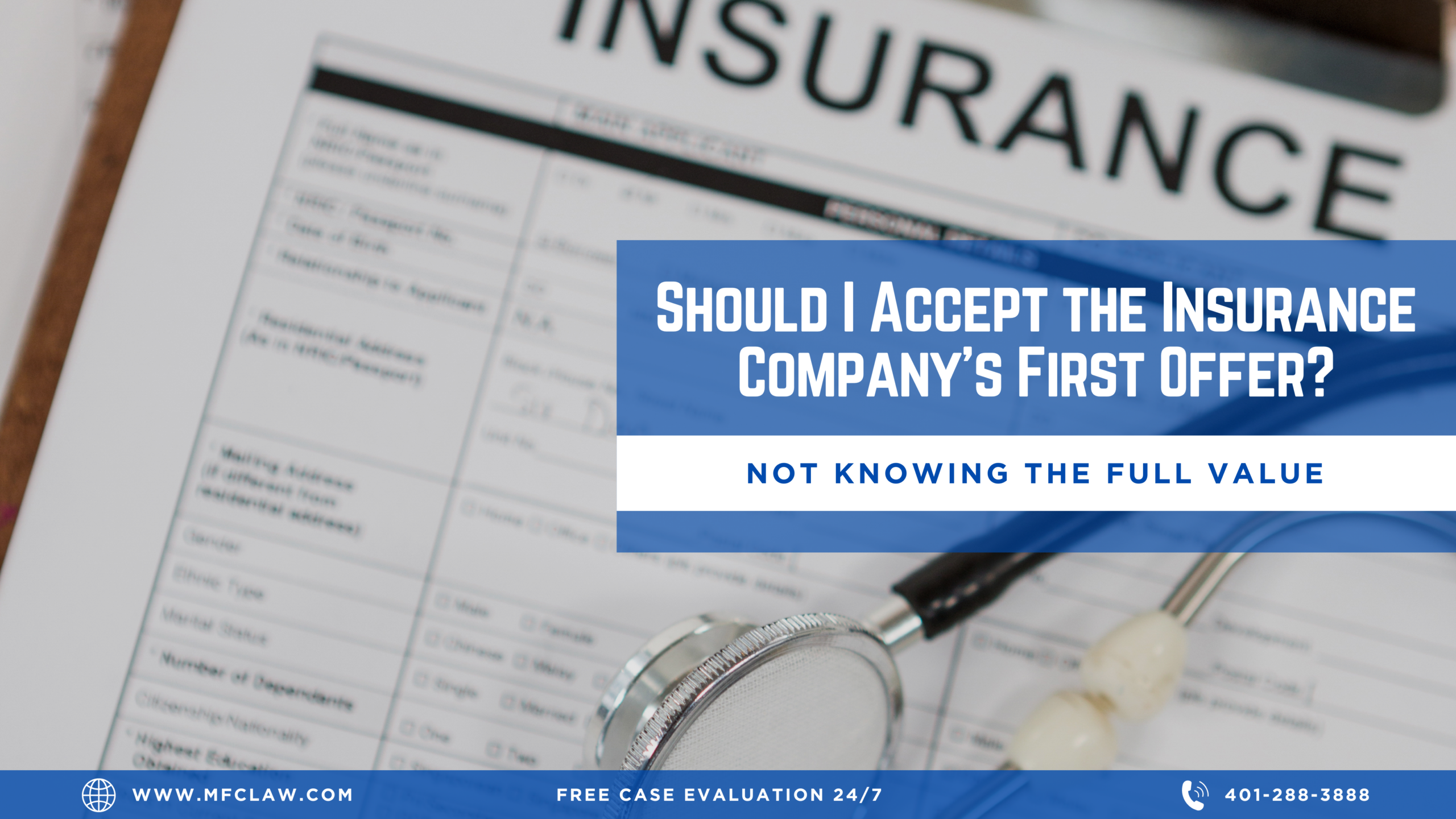 Should I Accept the Insurance Company’s First Offer?