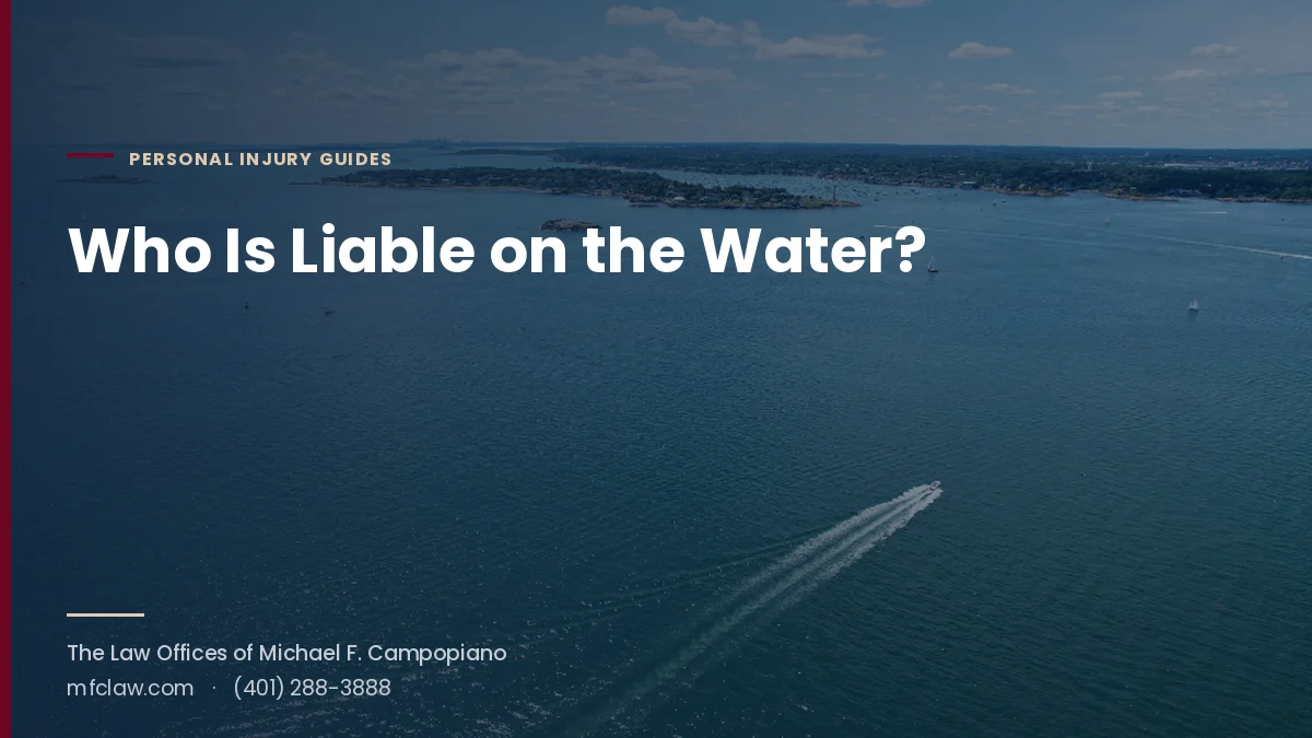 Aerial view of a speedboat crossing a coastal bay